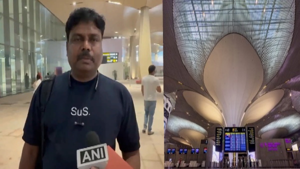 man arrived with his family by flight from Bengaluru to see Navi Mumbai airport Adani was impressed after seeing the grandeur
