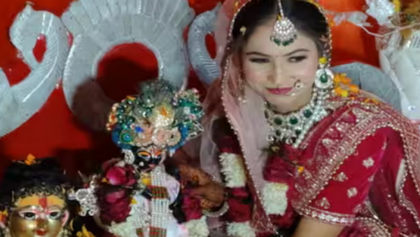 Marries Lord Krishna Idol