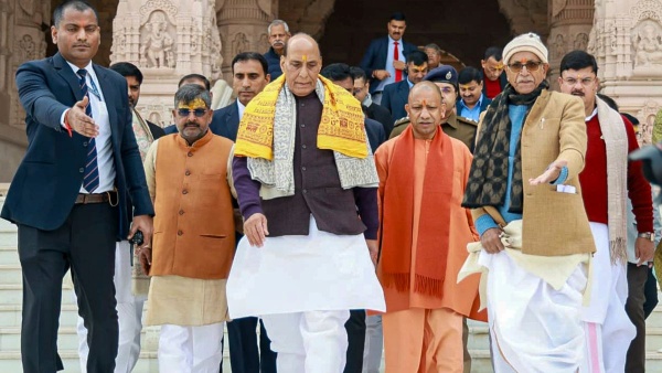Rajnatrh Singh in Ram Mandir Rajnatrh Singh in Ram Mandir