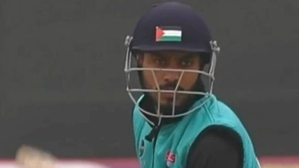 cricketer displayed Palestinian flag cricketer displayed Palestinian flag