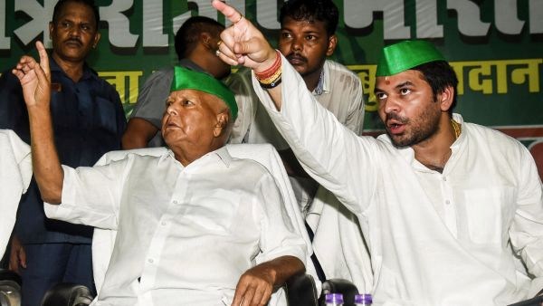Lalu Prasad with Tej Pratap