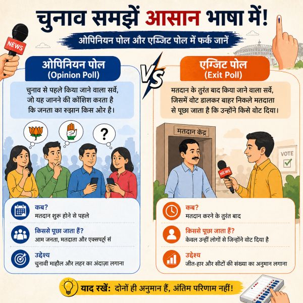 Opinion Poll vs Exit Poll