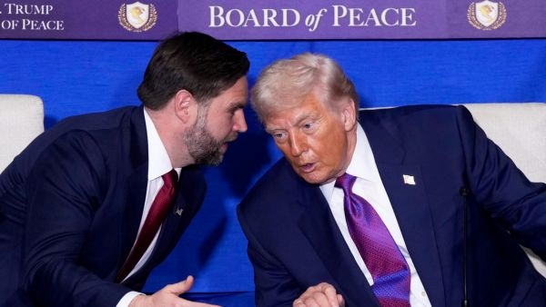 Donald Trump speaks with JD Vance