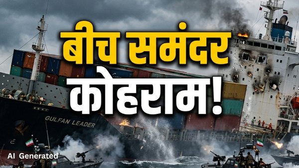 iran hormuz strait conflict irgc attacks container ship firing damage crew safe latest updates in hindi
