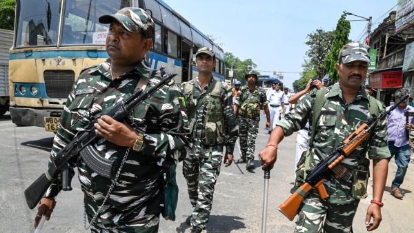 CRPF jawans conduct march CRPF jawans conduct march