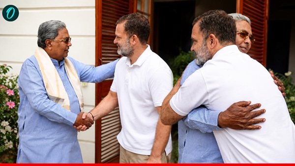Siddaramaiah Rahul Gandhi meet