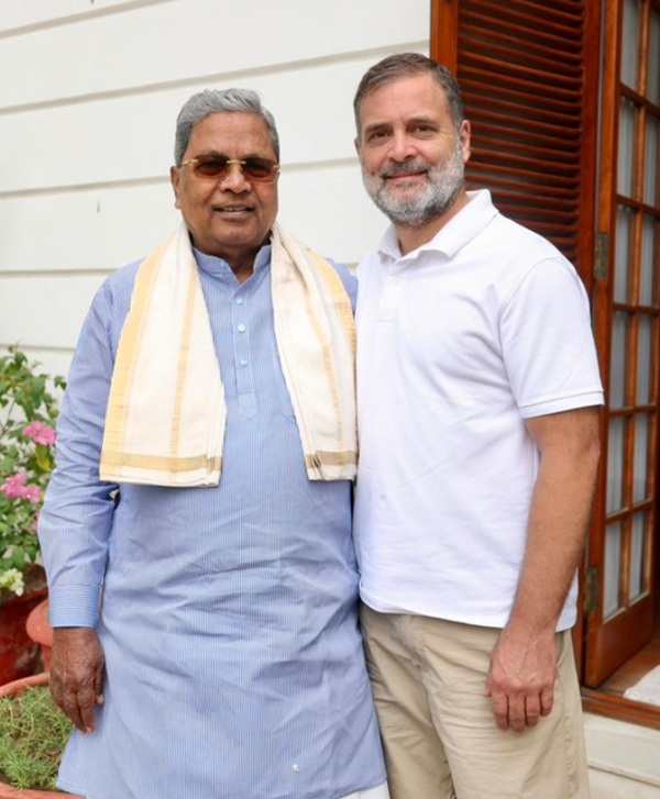 Siddaramaiah Rahul Gandhi meet