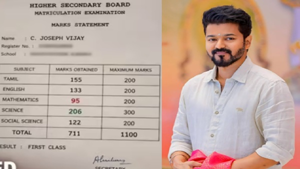 Thalapathy Vijay Marksheet