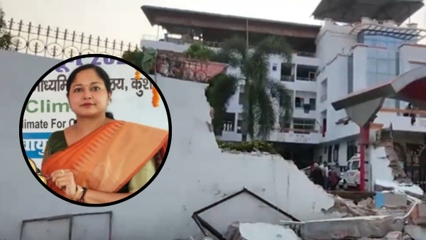 Bihar minister property demolished Sitamarhi