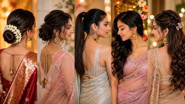 Best Hairstyle For Saree Best Hairstyle For Saree