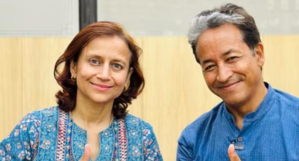 Sonam Wangchuk wife Gitanjali J Angmo Sonam Wangchuk wife Gitanjali J Angmo