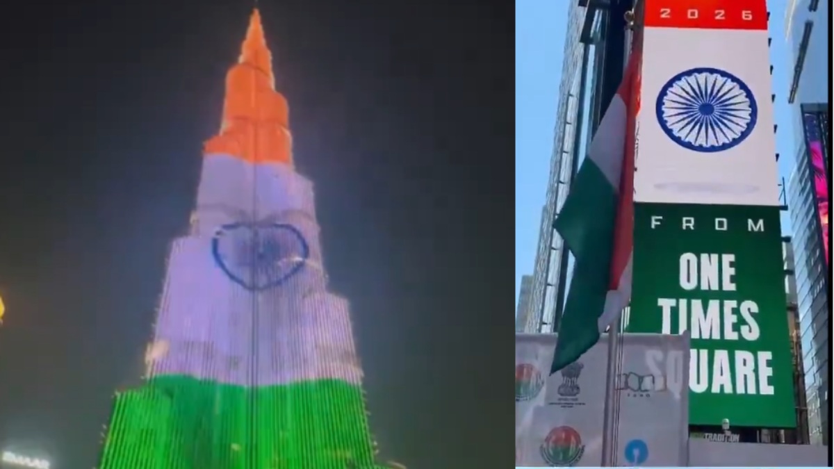 दुबई से न्यूयॉर्क तक तिरंगे की धूम, बुर्ज खलीफा और टाइम्स स्क्वायर जगमगाए
