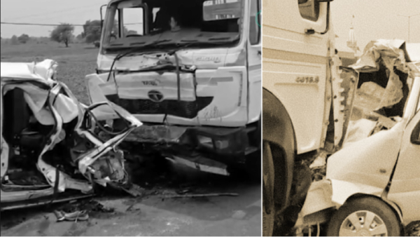 dhar-accident-container-truck-hit-maruti-eeco-van