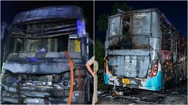 Greater Noida Bus Fire Yamuna Expressway Bus Fire
