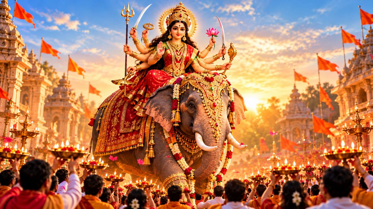 शारदीय नवरात्रि 11 अक्टूबर से, मां का आगमन हाथी पर