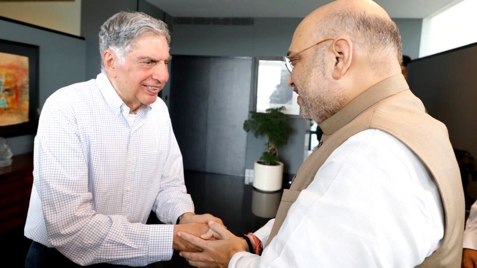 रतन टाटा से मिलने पहुंचे अमित शाह