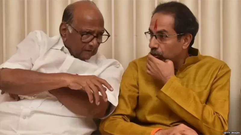 शरद पवार के साथ उद्धव ठाकरे