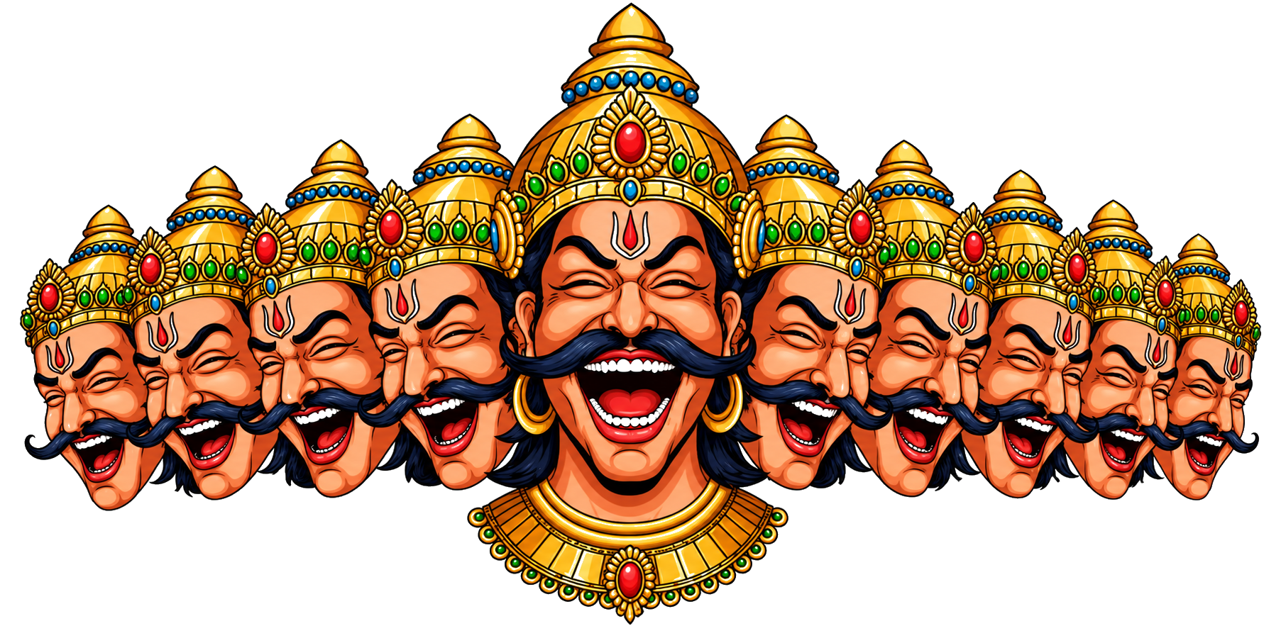 పది తలల రావణుని చిత్రం