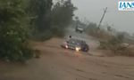 Telangana Rains: Narrow Escape For 4 People As Car Washes Away In Overflowing Stream [Watch]