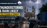 Thunderstorms, Rain Likely Across Parts Of Hyderabad This Evening; Residents Advised Caution