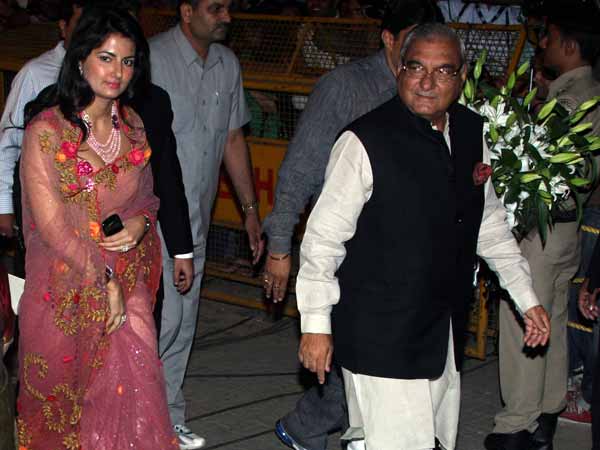 Bhupinder Singh Hooda at Saifeena's reception party