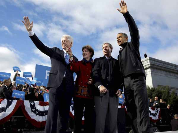Bill and Barack at a campaign Bill and Barack at a campaign