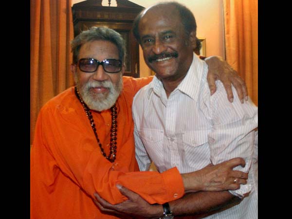 Rajinikanth with Bal Thackeray Rajinikanth with Bal Thackeray