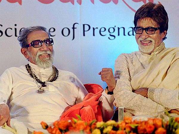Amitabh Bachchan with Bal Thackeray Amitabh Bachchan with Bal Thackeray
