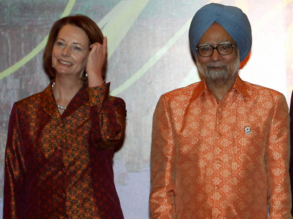 PM Manmohan Singh with Julia Gillard PM Manmohan Singh with Julia Gillard