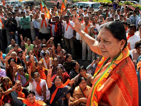 A BJP candidate ahead of filing her nomination