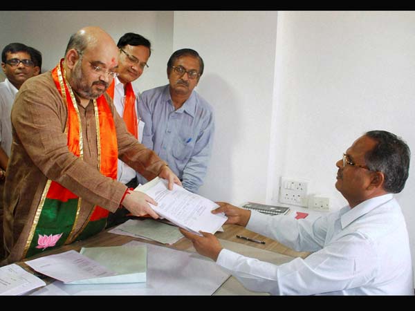 Amit Shah files nomination