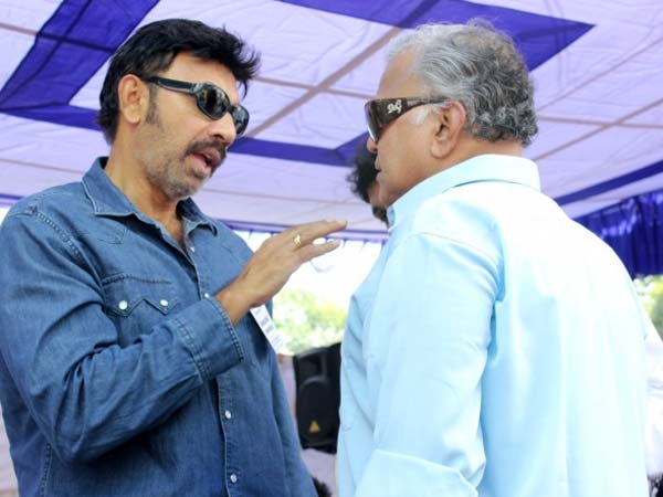 Kollywood actor Satyaraj at protest venue