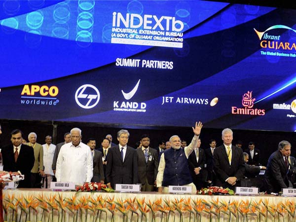 Narendra Modi, delegates at Vibrant Gujarat Global Investors Summit