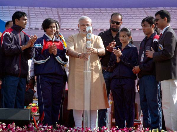 Narendra Modi at the inauguration ceremony of Gujarat Khel Mahakumbh Narendra Modi at the inauguration ceremony of Gujarat Khel Mahakumbh