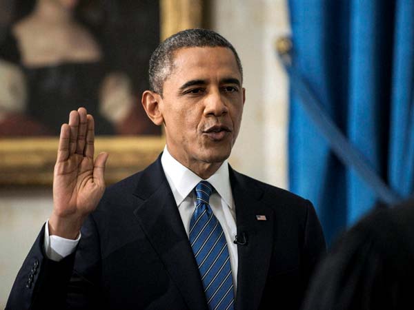 Barack Obama is officially sworn-in as US Prez for second term Barack Obama is officially sworn-in as US Prez for second term