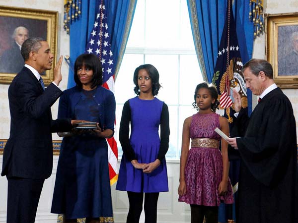 Barack Obama officially takes oath for the second term Barack Obama officially takes oath for the second term