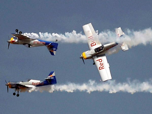 Red Bull's Zlin 50LX single-engine single-seater aircrafts