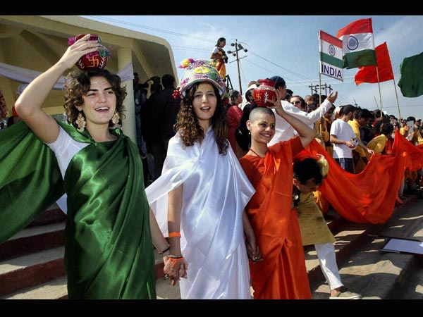 A scene of Maha Kumbh Mela 