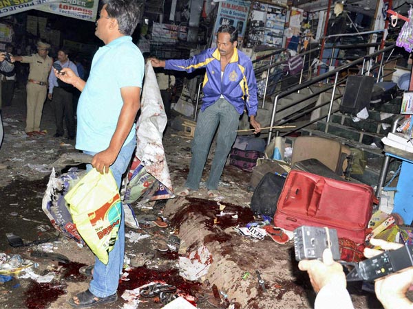 Destruction post twin blasts in Hyderabad