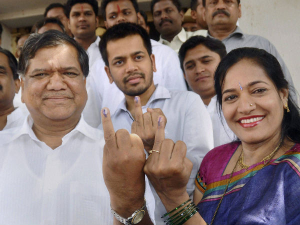 The CM after casting his ballot The CM after casting his ballot