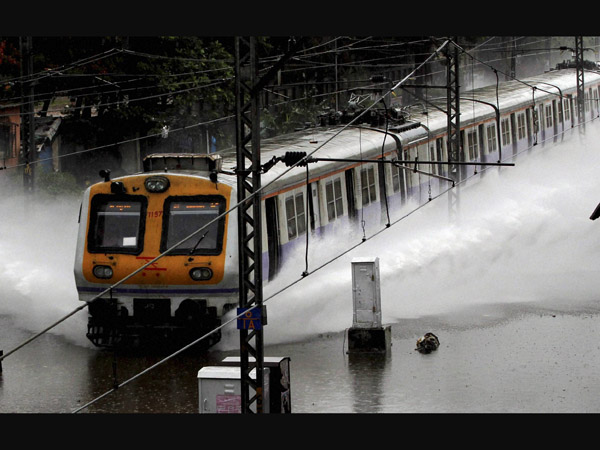 A suburban train runs on invisible tracks
