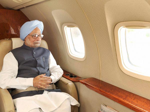 PM on an aerial survey of U'Khand 