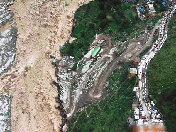 Aerial view of Chamoli 