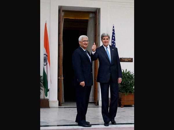 John Kerry and Salman Khurshid