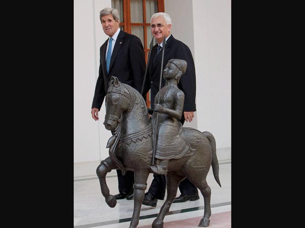 John Kerry and Salman Khurshid
