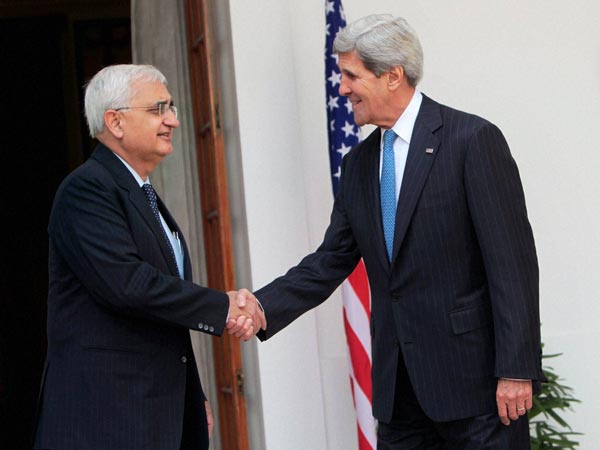 John Kerry and Salman Khurshid