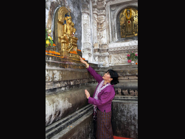 Bhutanese dignitary at Bodh Gaya