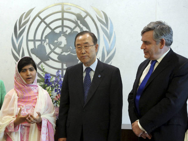 With UN Secy-Gen and former British PM