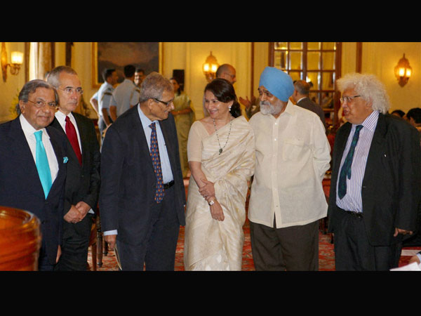Nobel laureate Amartya Sen with NK Singh