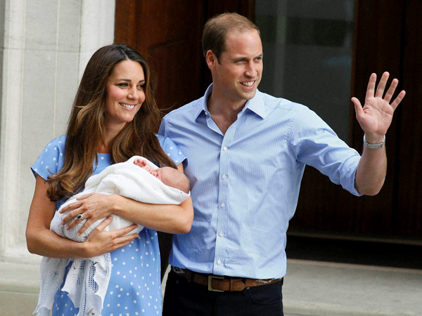 Royal couple with Royal baby